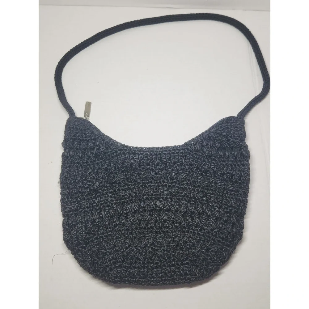 The‎ Sak Black Woven One Strap Crescent Purse
